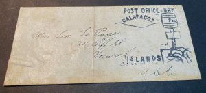 1941 GALAPAGOS ISLANDS POST OFFICE BAY COVER GEORGE VANDERBILT EXPEDITION  DV22