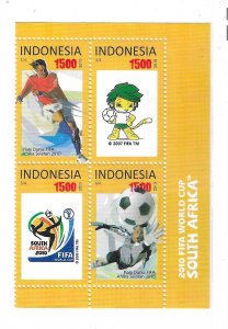 Indonesia 2010 World Cup Soccer South Africa Block MNH C17