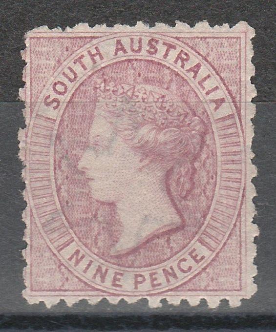 SOUTH AUSTRALIA 1868 QV 9D LARGE STAR WMK PERF 11.5 NO GUM