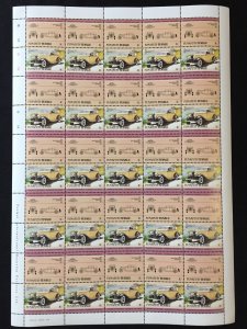 TUVALU Racing Cars Sheets x 8 MNH(400 Stamps)BLK36