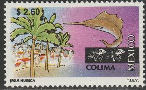 MEXICO 2124 $2.60 Tourism Colima, resort, fishing. Mint, Never Hinged F-VF.