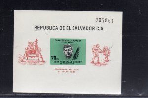 SALVADOR. EL #C214a 1964 JFK MINT VF NH O.G IMPERF. S/S