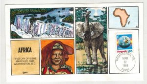 COLLINS HANDPAINTED NON DENOMINATED E FOR EARTH AFRICA CONTINENT ELEPHANT