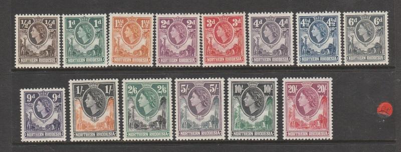 Northern Rhodesia 1953 Defs complete MM SG 61/74