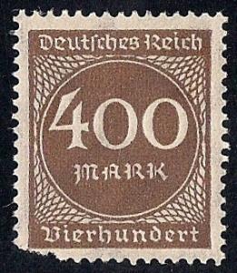 Germany #232  400M Numerial, Dark Brown, Mint OG NH VF
