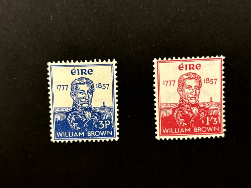 Ireland: 1957, Death Centenary Admiral William Brown, MLH set.
