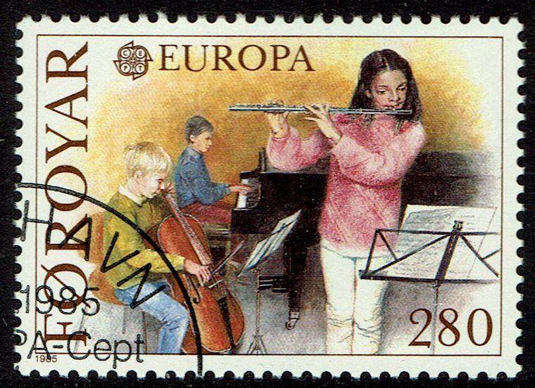 Faroe Islands #125  Used - Europa, Music, Flute, Cello, Piano (1985)