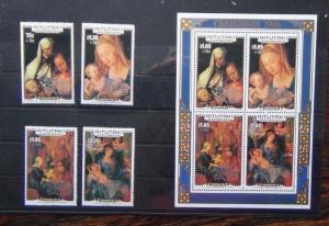 Aitutaki 1986 Visit of Pope John Paul II set & Miniature Sheet MNH