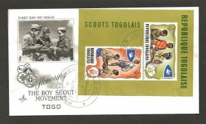 1968 Togo Boy Scouts SS Artcraft FDC