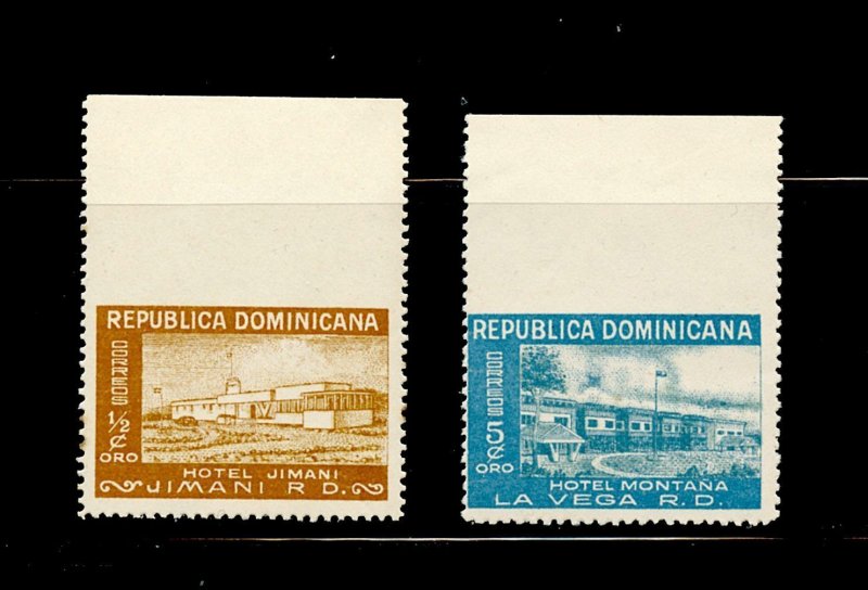 DOMINICAN REP.  ( ERROR - IMPERF AT TOP MARGIN ) Sc# 437 & 440 mnh,og