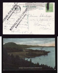 Newfoundland cover #2543b-1c p/c-Apr 6 1939-view-Petries Point, Bay of Islands