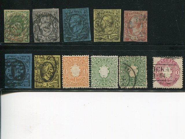 Saxony  Lot  F-VF  #2 VF, etc - Lakeshore Philatelics