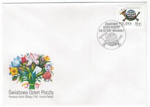 Poland 1997 FDC Stamps Scott 3371 World Post Day