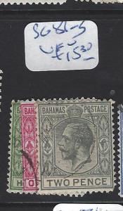 BAHAMAS (PP2606B)  KGV 1/2D-2D  SG 81-3   VFU