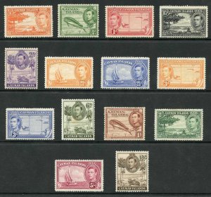 Cayman SG115/26 1938-48 KGVI Set of 14 Wmk Mult Script CA M/M 