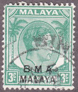 Malaysia BMA 258 USED 1945 King George VI O/P