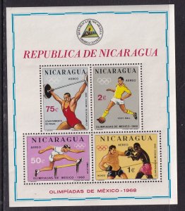Nicaragua C666a Summer Olympics Souvenir Sheet MNH VF