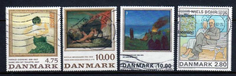 Denmark 4 Different Art Commemoratives All Postally Used!   