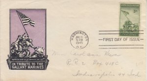 1945 Iwo Jima  (Scott 929) Ioor Pencil Addr FDC