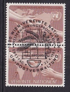 United Nations  Vienna  #34 cancelled 1983 world food program 7s pair