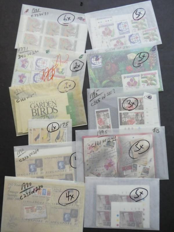 EDW1949SELL : SINGAPORE Beautiful accumulation of all VF MNH sets, S/s Cat