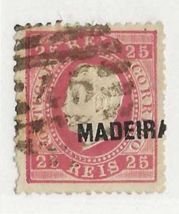 Madeira Sc #23   25R  with shifted overprint used VG-F