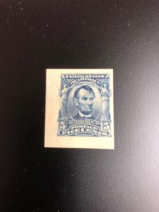 315 .05 Lincoln Imperf Extra Fine Never Himged Corner Margin Single