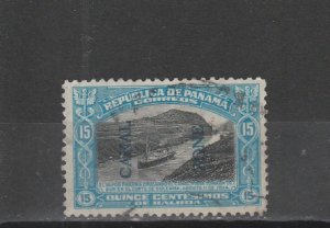 Canal Zone  Scott#  50  Used  (1917 Overprinted)