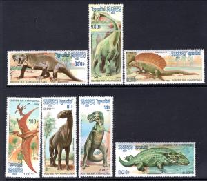 Cambodia 663-669 Dinosaurs MNH VF