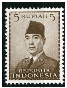 Indonesia 1951/53 - Scott 393 MH - 5r, President Sukarno 