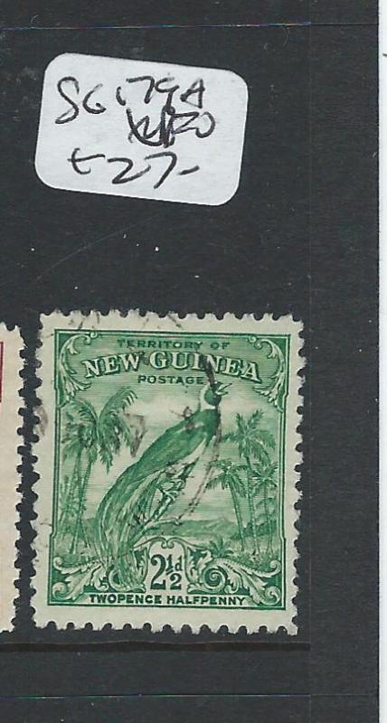 NEW GUINEA  (P1807B) 2 1/2D BIRD NO DATES SG179A  VFU