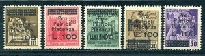 Piacenza CLN - Destroyed Monuments overprinted Lire 100