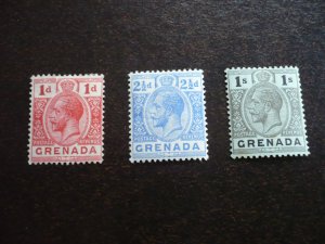 Stamps - Grenada - Scott# 80,82,85 - Mint Hinged Part Set of 3 Stamps