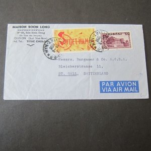 Vietnam 1956 cover to Switzerland OurStock#42678