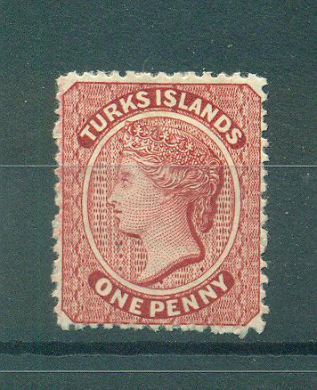 Turks Islands sc# 1 mh cat value $67.50