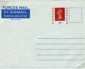 GB QEII Postal Stationery FORCES MAIL AIR-LETTER Unused 1960s {samwells}  40f.1