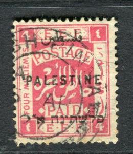 PALESTINE; 1920-21 early Optd. issue fine used 4m. value