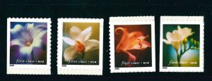 US Scott # 3454v - 3457v Set of Singles .34 (ND) From BK 281  Flowers 2000 MNH