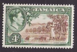Jamaica-Sc#122- id7-unused og NH KGVI Citrus Grove-1938-51-