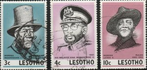 Lesotho, #183-184 & 187 Used  From 1975