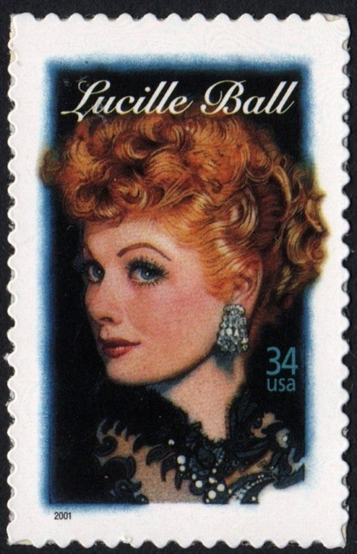 SC#3523 34¢ Legends of Hollywood: Lucille Ball Single (2001) SA