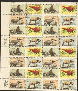 US #1464-67 Mint Sheet Wildlife Conserv 