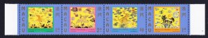 Macao Macau Birds Civil and Military Insignia strip of 4v 1998 MNH