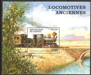 GUINEA SGMS1767 1997 STEAM LOCOMOTIVES MNH