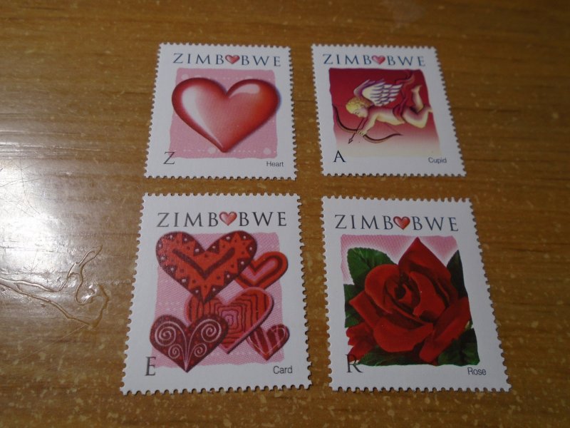 Flowers  : Zimbabwe  #  1069-72  MNH