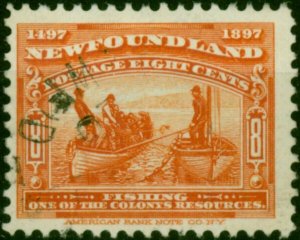 Newfoundland 1897 8c Orange SG72 Fine Used