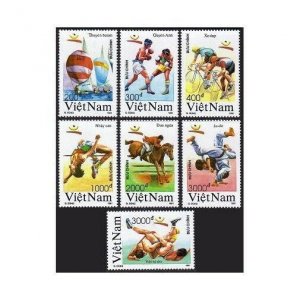 Viet Nam 2215-2222,MNH.Michel 2281-2287,Bl.86. Olympics Barcelona-1992.Sailing,