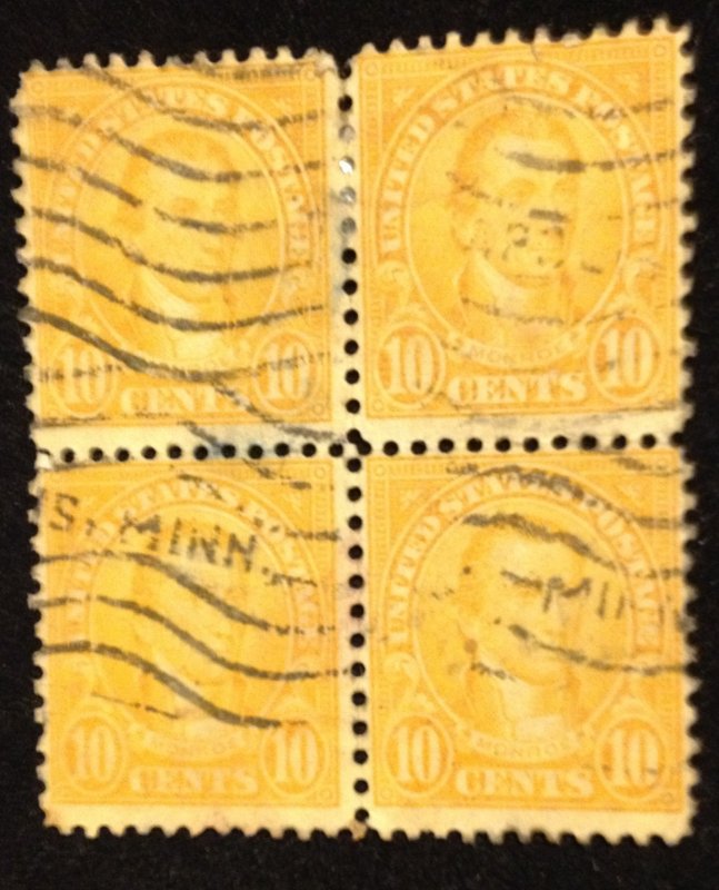 US Sc 562 Used Zip Block Of Four F-VF