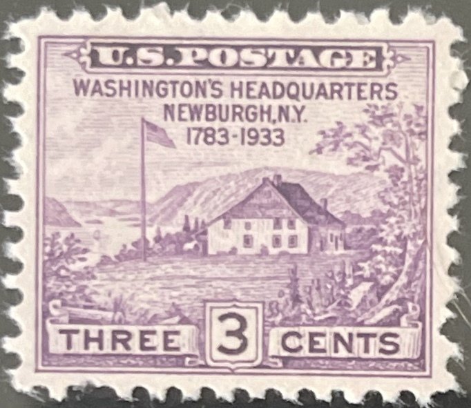 Scott #727 1933 3¢ Washington's Headquarters unused no gum XF