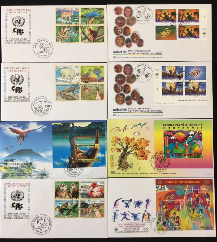 United Nations UN Cards Covers FDC Wildlife Sheets x 30 (PK280